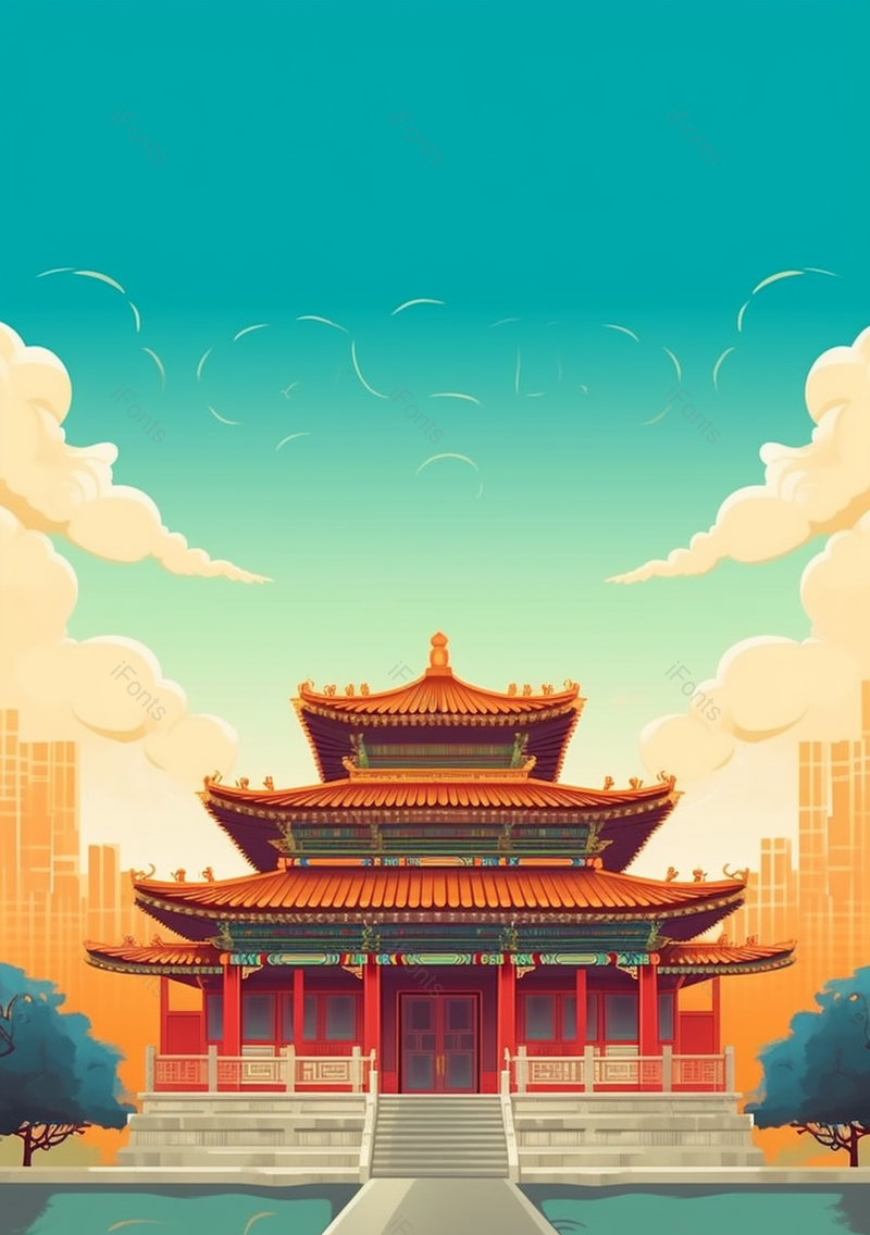 北京故宫古建筑全景景插画壁纸,插画/手绘图,插画/手绘图库,插画/手绘图下载,插画/手绘